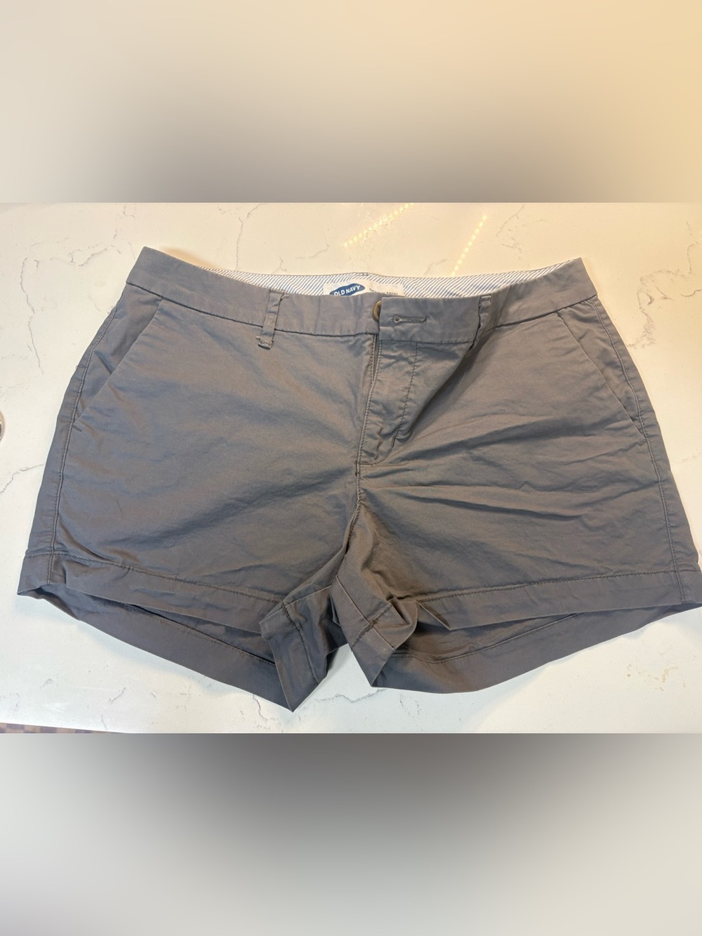 Old Navy Slate Gray Casual Chino Shorts